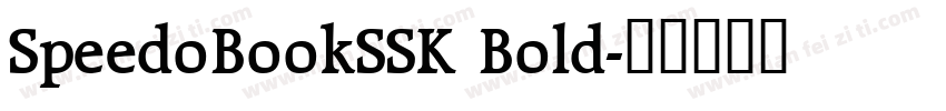 SpeedoBookSSK Bold字体转换